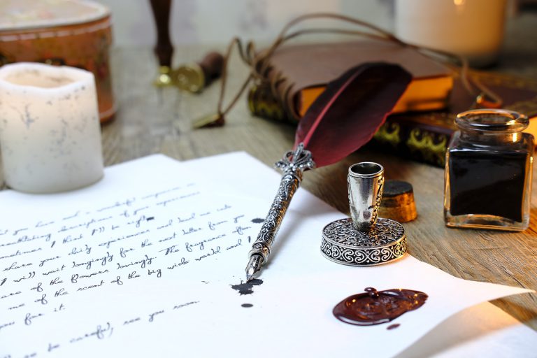 Pen and ink hand written letter
