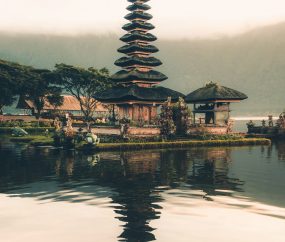 Bali Indonesia Coast Temple Sunset