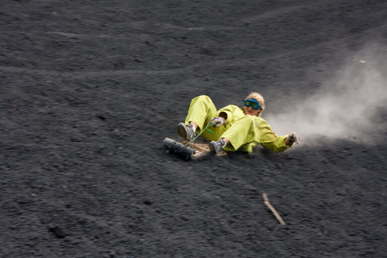 Volcano boarding, Cerro Negro, Nicaragua