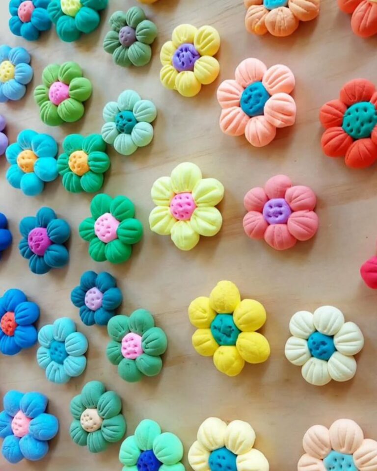 Little Flower Dry Clay Craft Idea