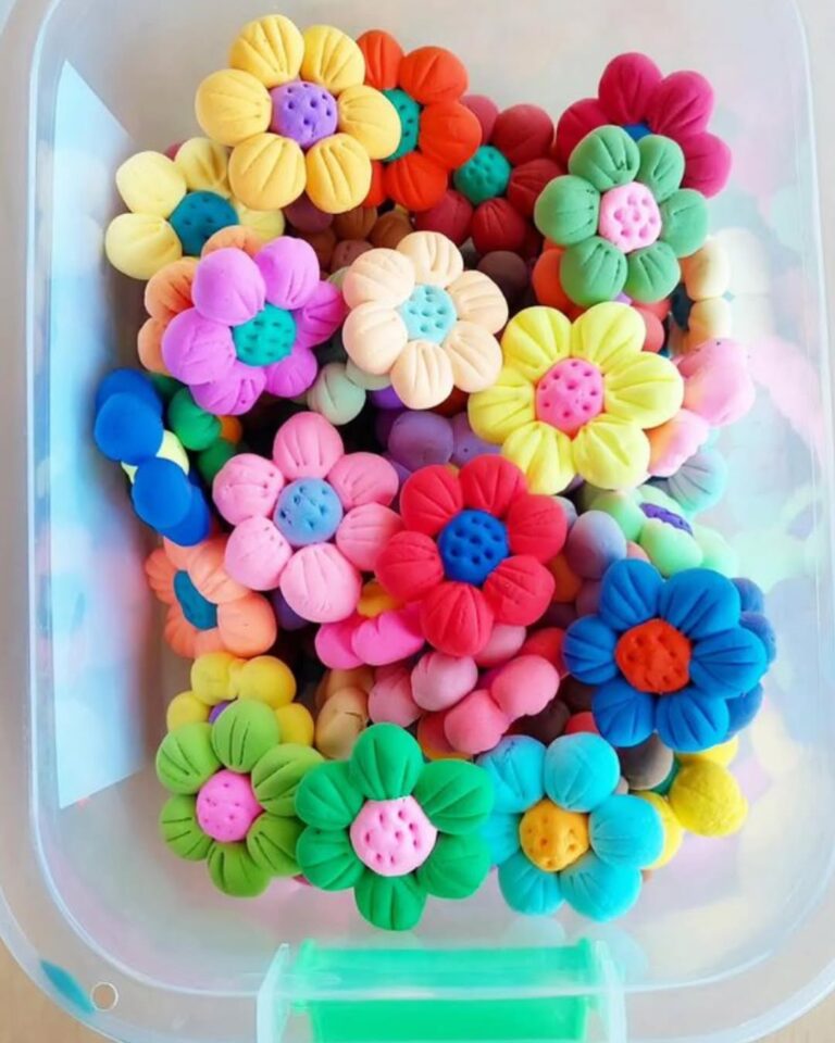 Little Flower Dry Clay Craft Idea
