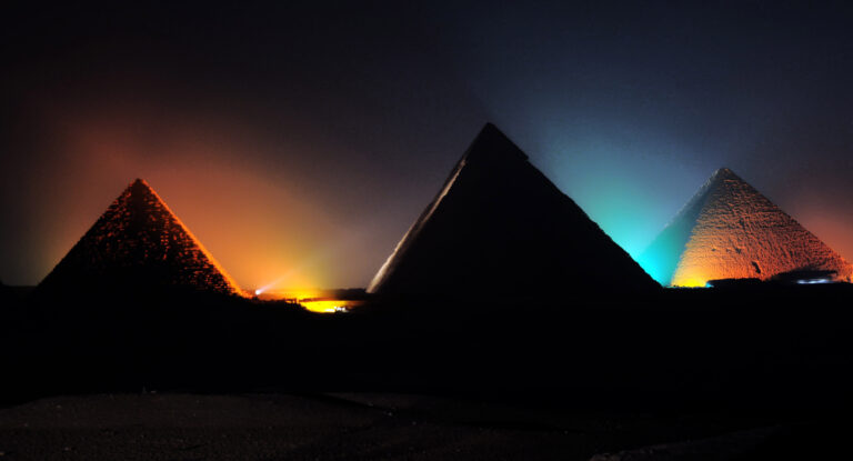 Pyramids at Night