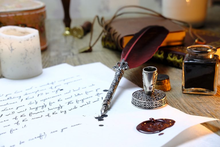 Pen and ink hand written letter