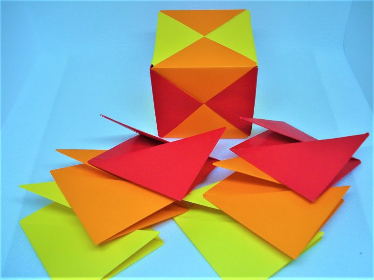 introduction to the wonderful world of modular origami – learn to fold a six unit origami cube