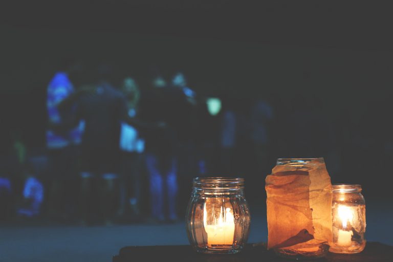 Candle light mason jar