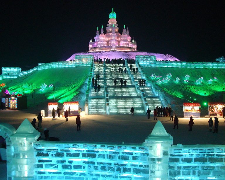 Ice sculpture erected at the 2010 Ice and Snow festival