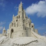 A massive multiple story sand castle